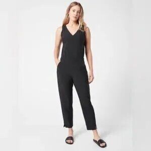 Athleta Brooklyn Jumpsuit Black Sleeveless Size 10 Petite